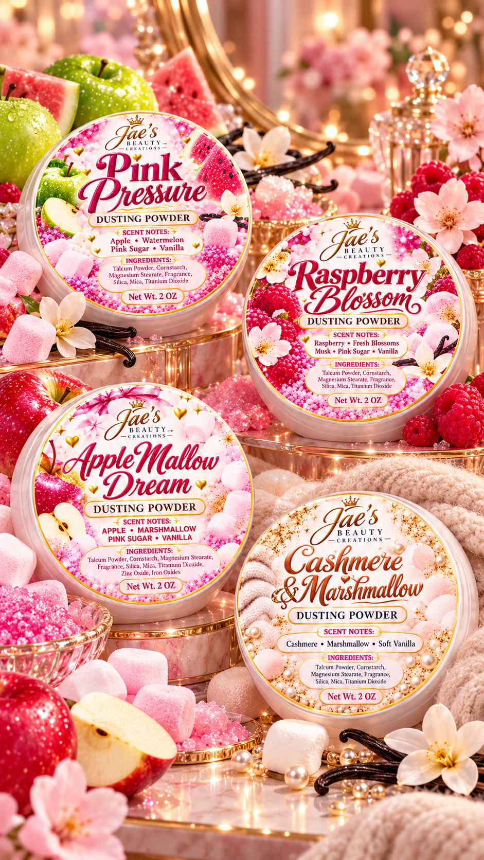 4 -2oz Dusting Powder Collection