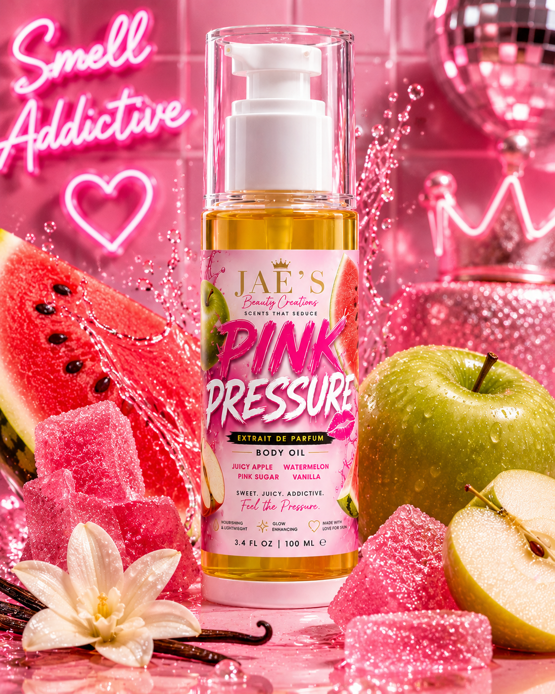 Pink Pressure body oil