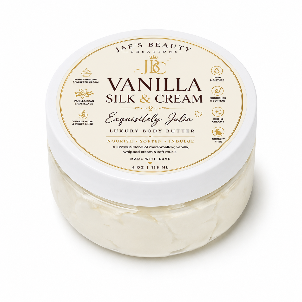 Vanilla Silk & Cream Luxury Body Butter 4oz