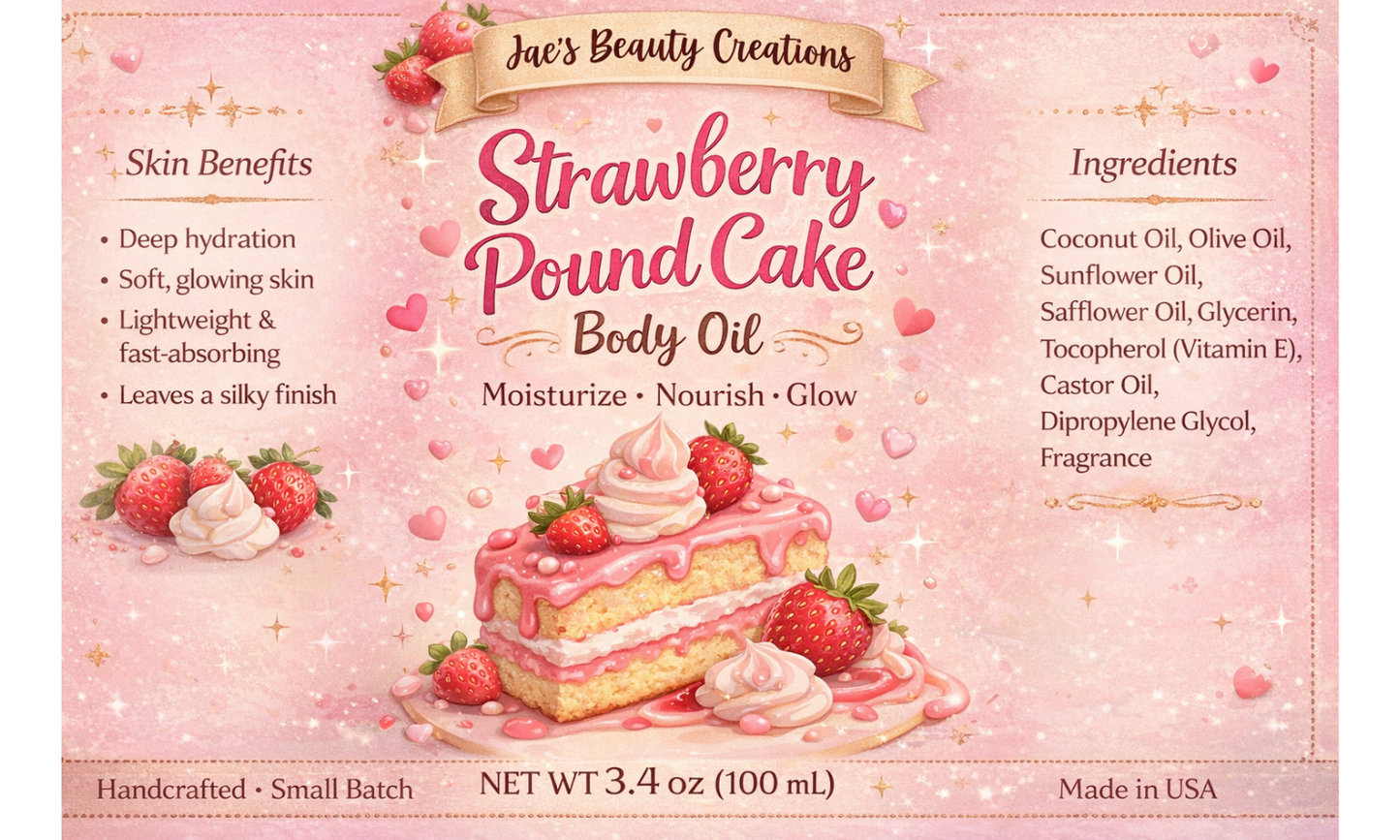 Strawberry Pound Cake body oil