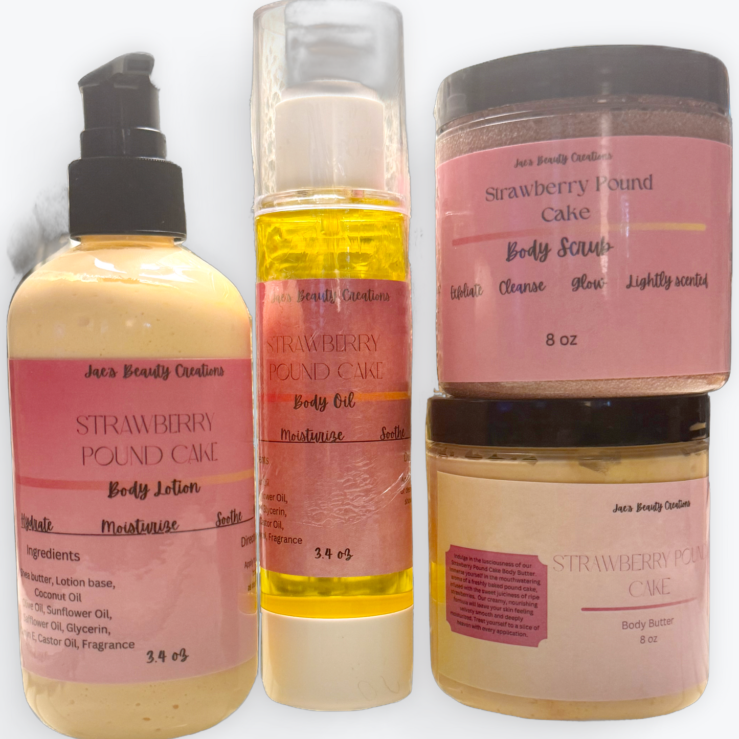 Strawberry Pound Cake sugar scrub