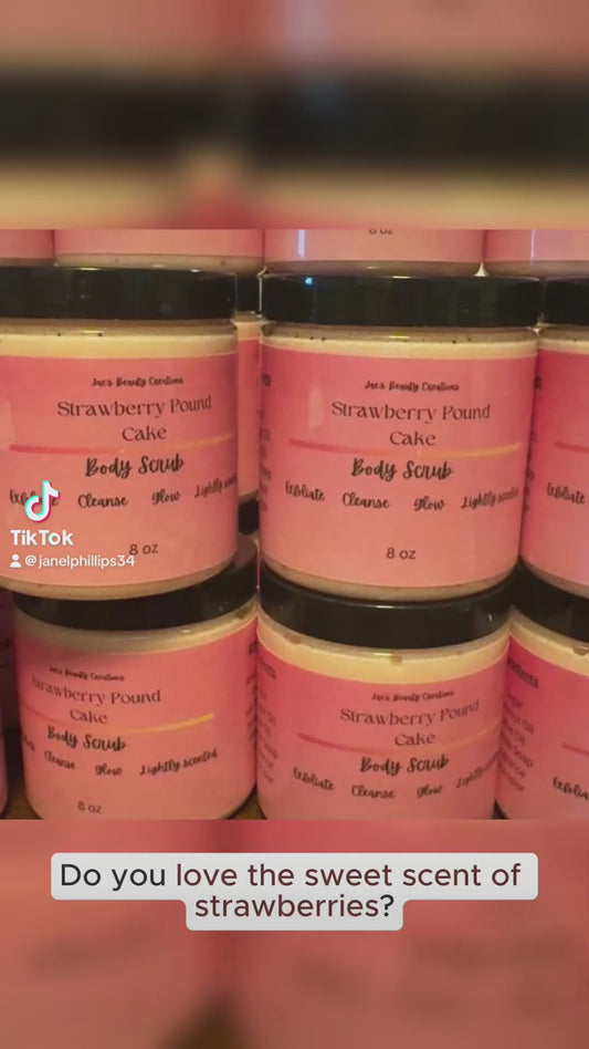 Strawberry Pound Cake sugar scrub