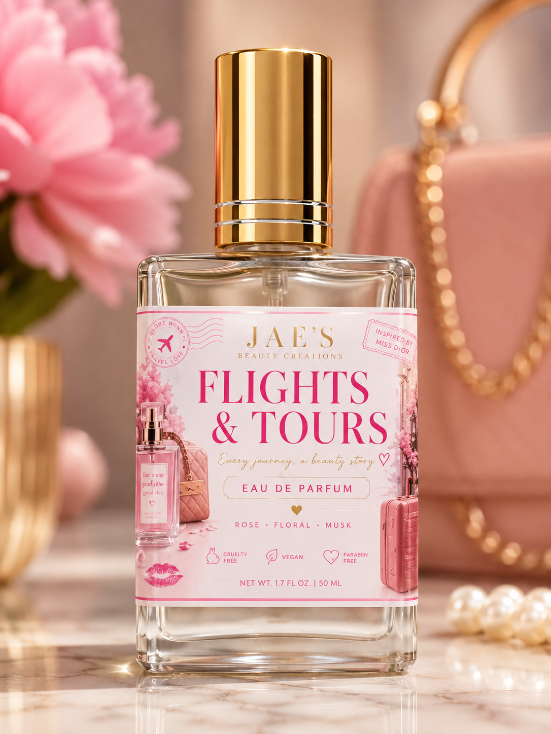 Flights & Tours Eau de Parfum inspired by Miss Dior Rose N Rose
