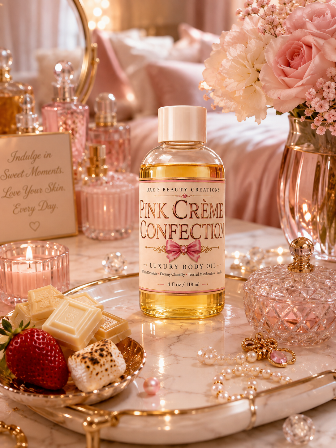 Pink Crème Confection luxury body oil