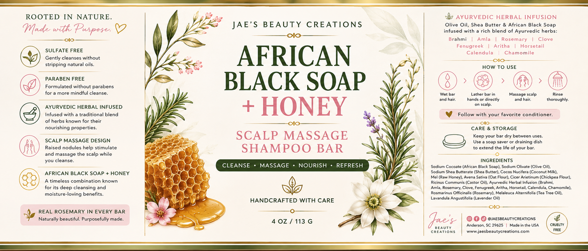 African Black soap Shampoo Bars