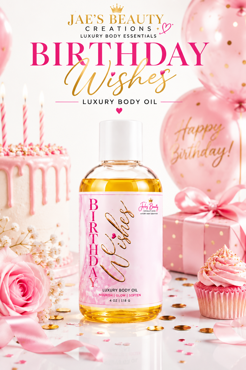 Birthday Wishes Luxury Body Oil 4oz