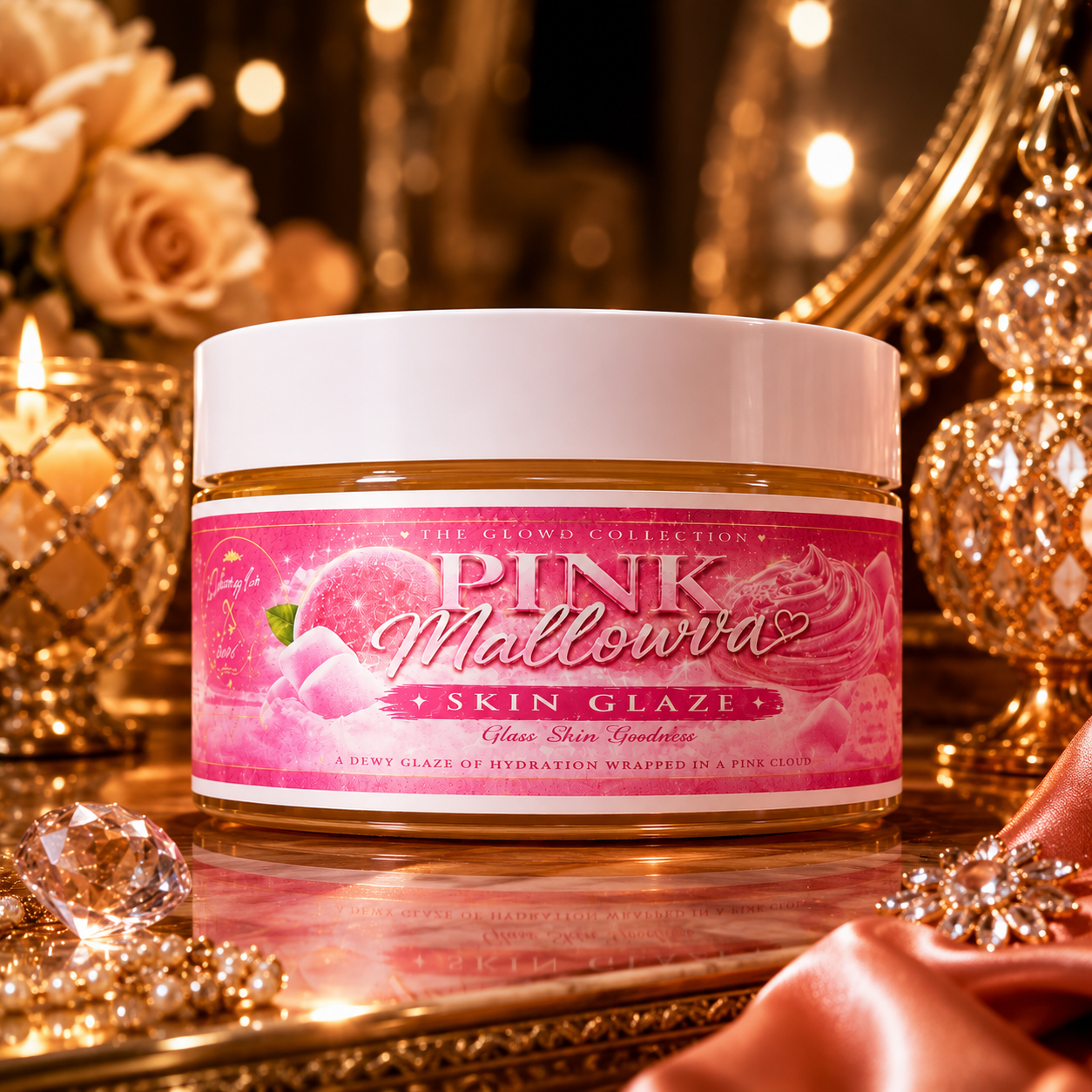Pink Mallowva skin glaze