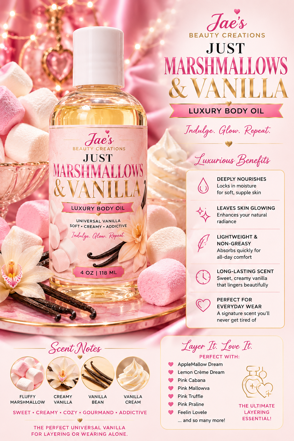 Just Marshmallows & Vanilla Body Oil