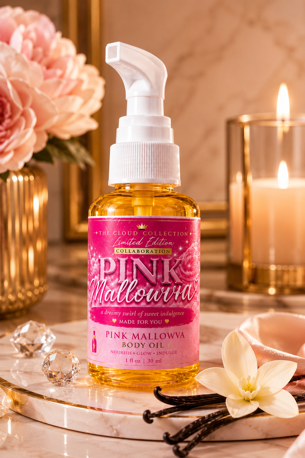 Pink Mallowva body oil