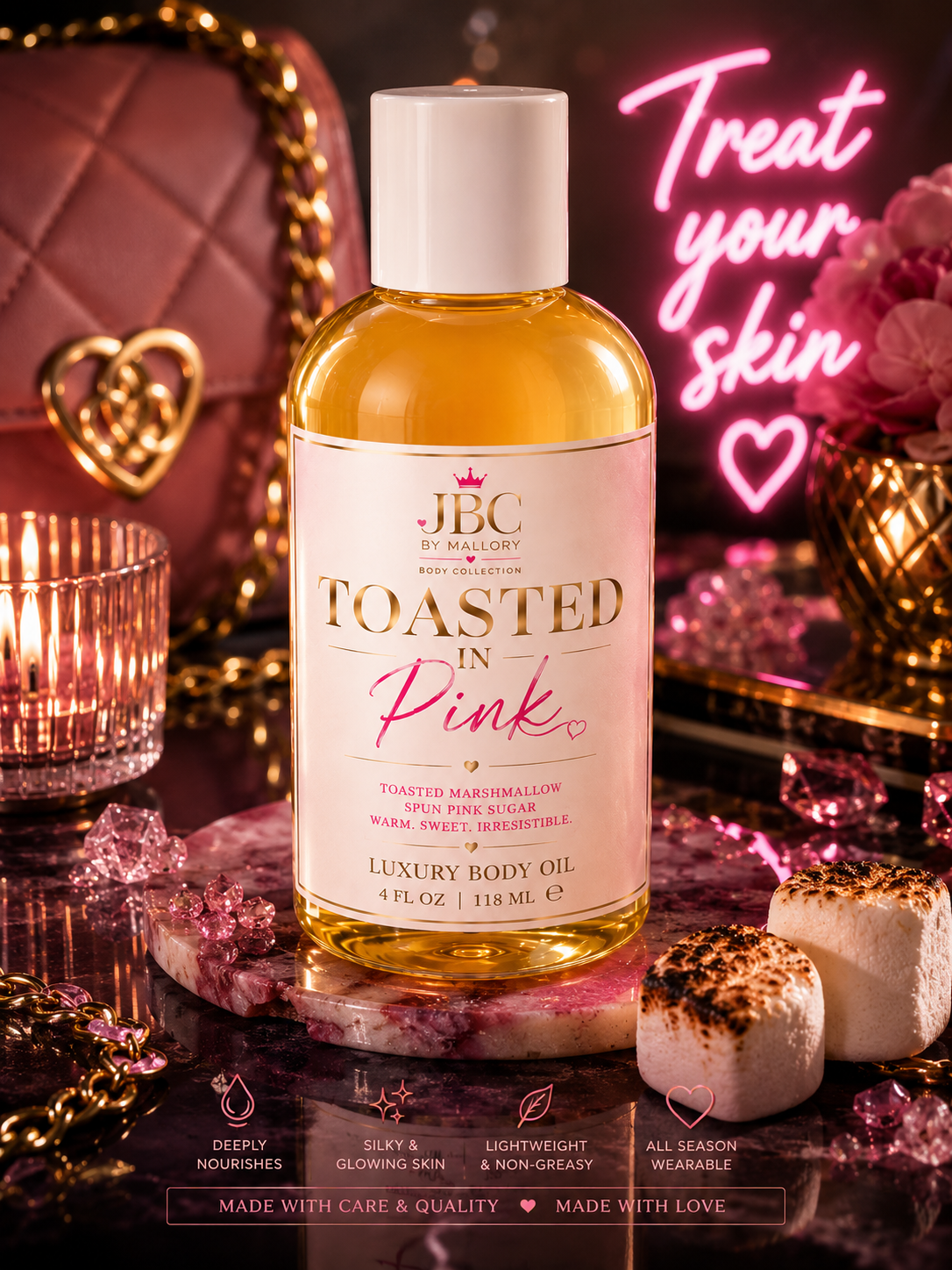 Toasted in Pink luxury body oil