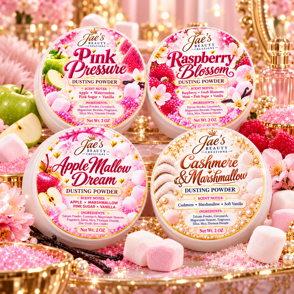 4 -2oz Dusting Powder Collection