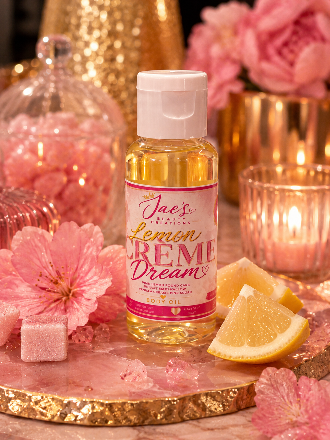 🍋 Lemon Creme Dream Body Oil | Sweet Lemon Dessert-Moisturizing Body Oil