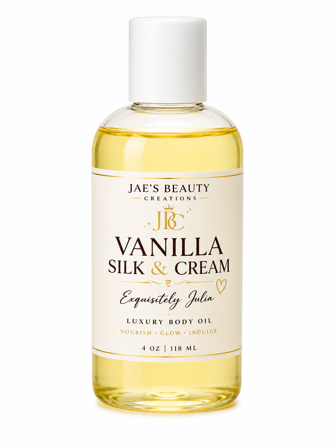 Vanilla Silk & Cream 4oz Luxury Body Oil