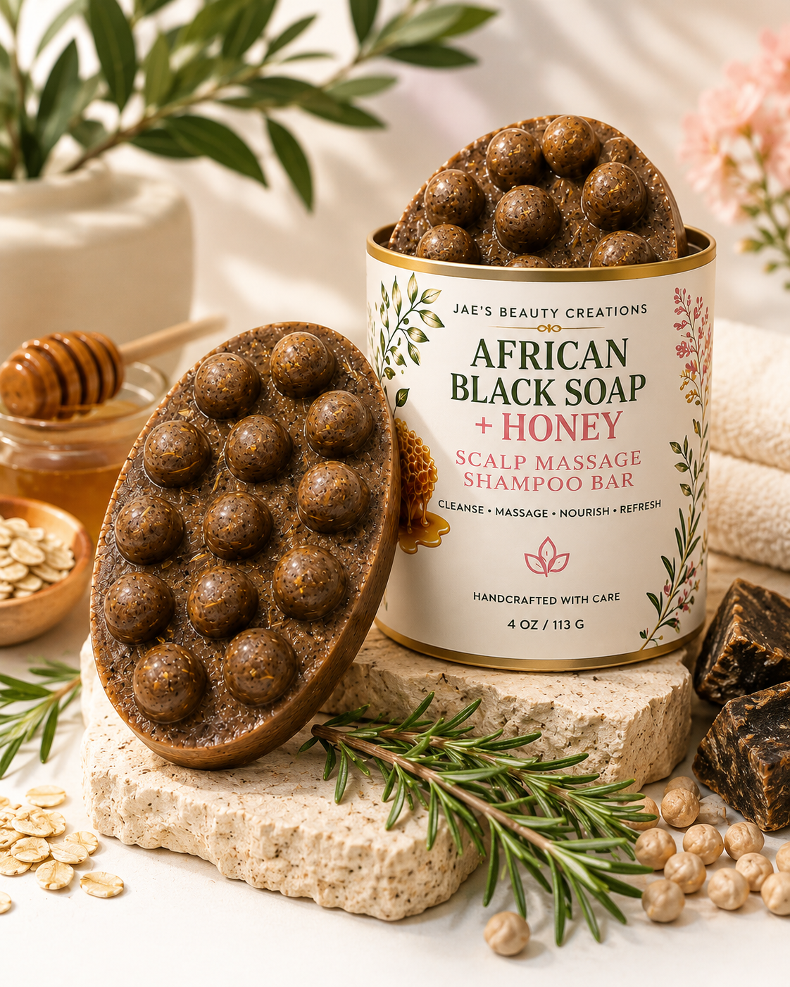 African Black soap Shampoo Bars
