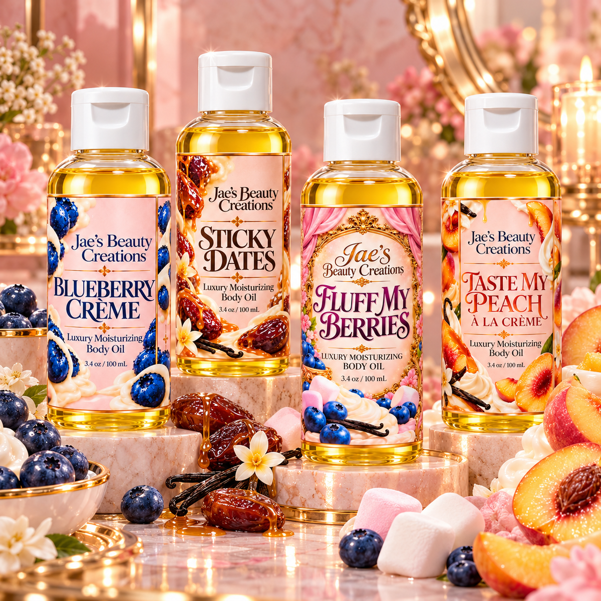 Moisturizing Body Oil Collection 4-3.4oz